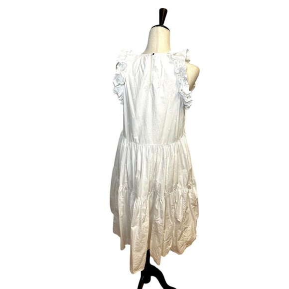 Ulla Johnson Tamsin Dress Women’s 4 Boho Prairie Ruffle Tiered Cotton Midi - Picture 7 of 10
